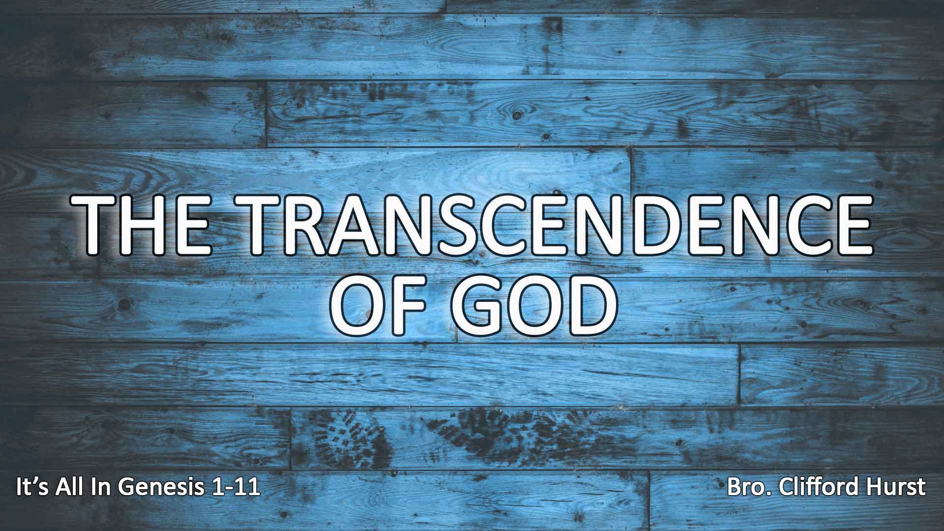 The Transcendence Of God
