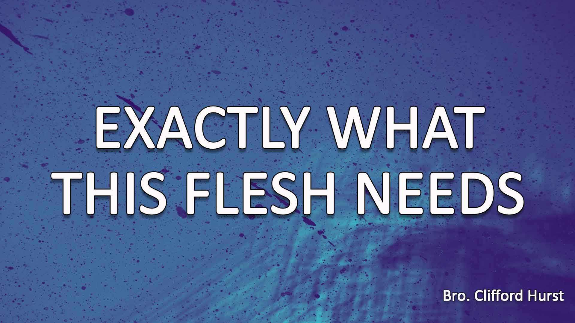 Exactly What This Flesh Needs