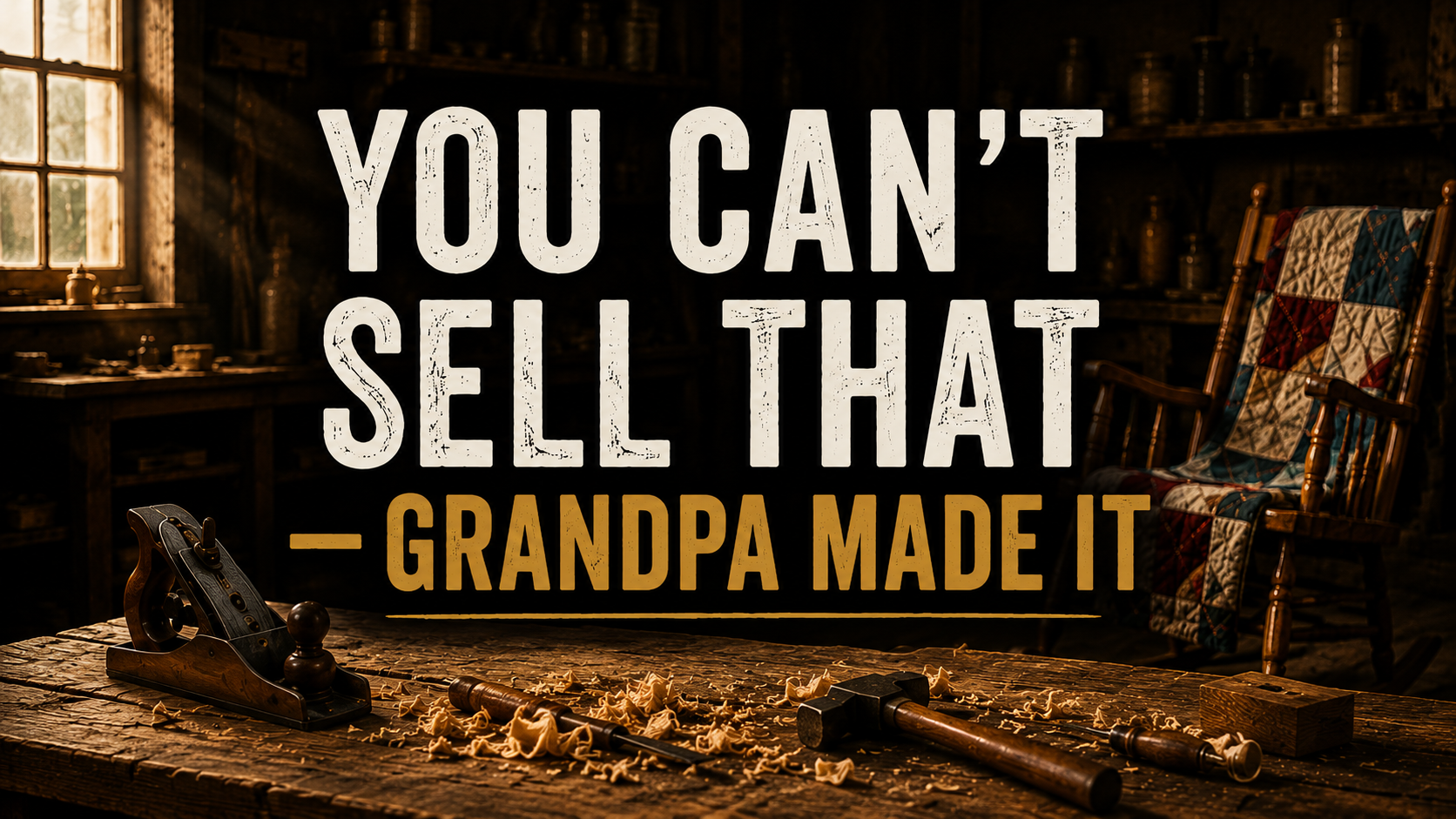 You Can't Sell That Grandpa Made It