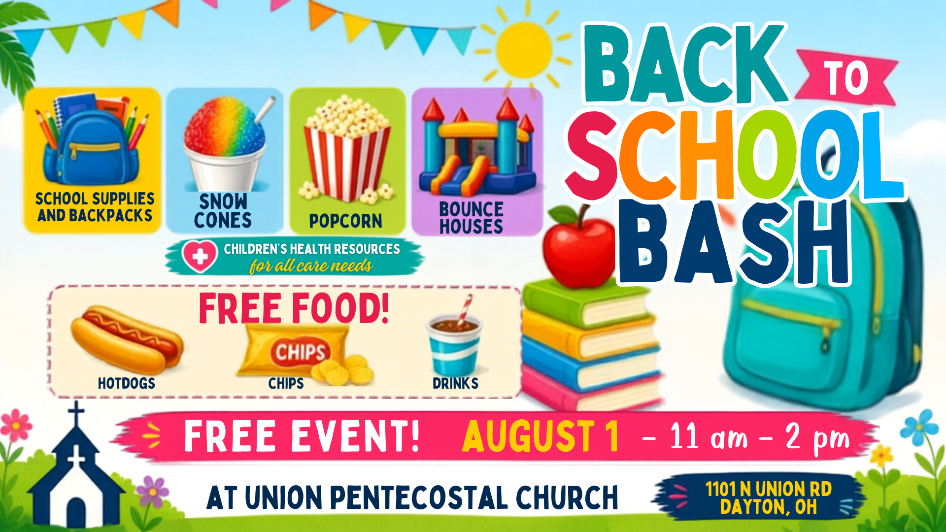 Back to school bash flyer